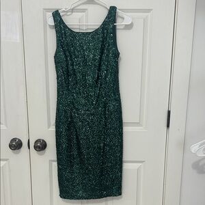 Green Sequin Sheath Dress - Brand Unknown